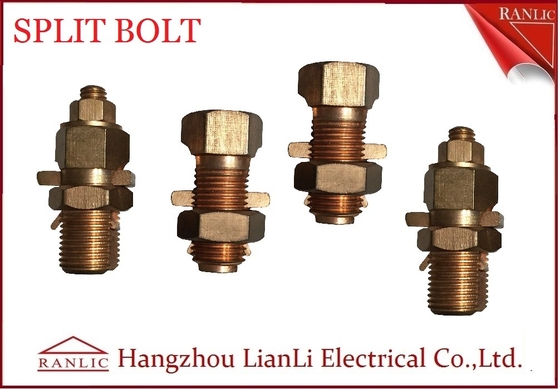 中国 高力真鍮の電気ワイヤーで縛る付属品/黄色い割れたボルト コネクター サプライヤー