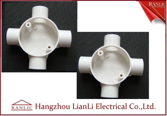 中国 白いGI 4の方法電気ジャンクション・ボックス ポリ塩化ビニールの水路および付属品BS4662の標準 サプライヤー