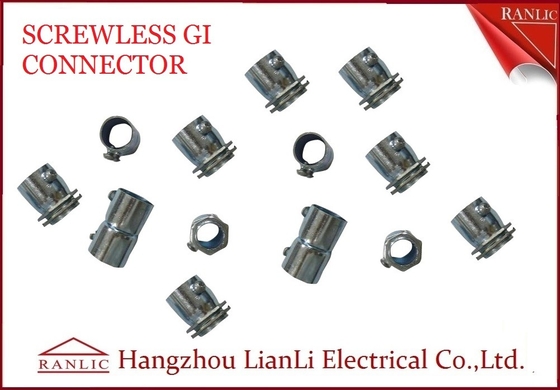 中国 20mmの25mm鋼鉄GIの水路のScrewlessのコネクターのエレクトロはBS4568に電流を通した サプライヤー